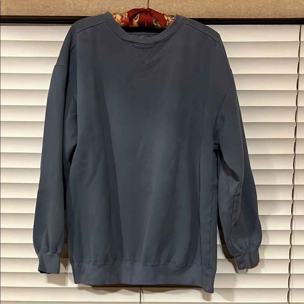 Vintage 90s Lee Men's Blue Sueded Sweatshirt